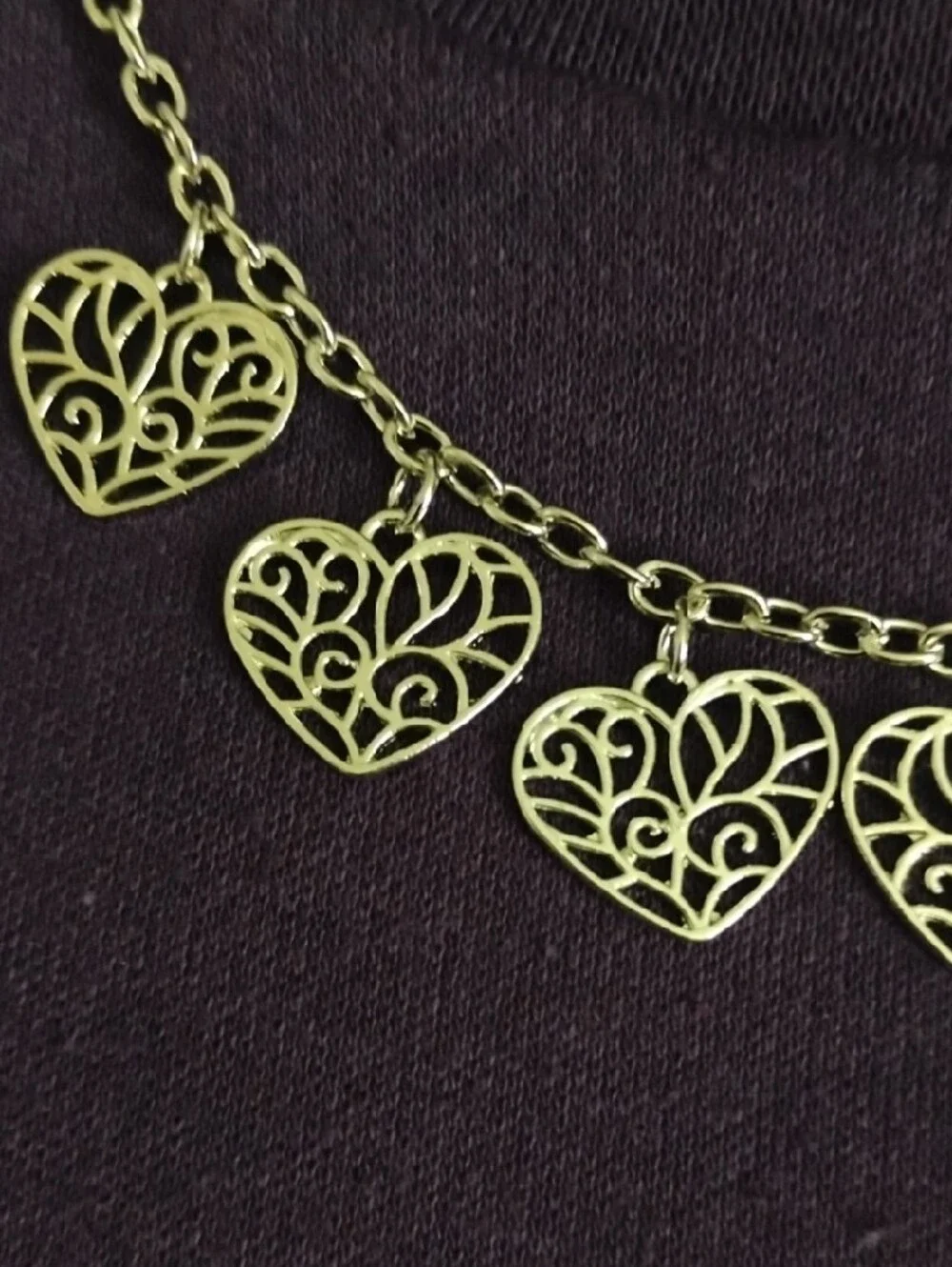 ❤️ paparazzi Silver Filigree Heart Charm Necklace Set ♥️